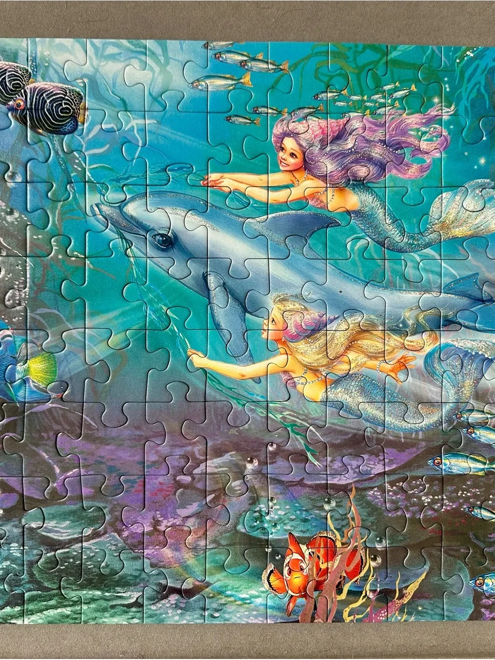 Ravensburger Glitter Puzzle Collection - Pink & Blue Scenes - 100-piece puzzles